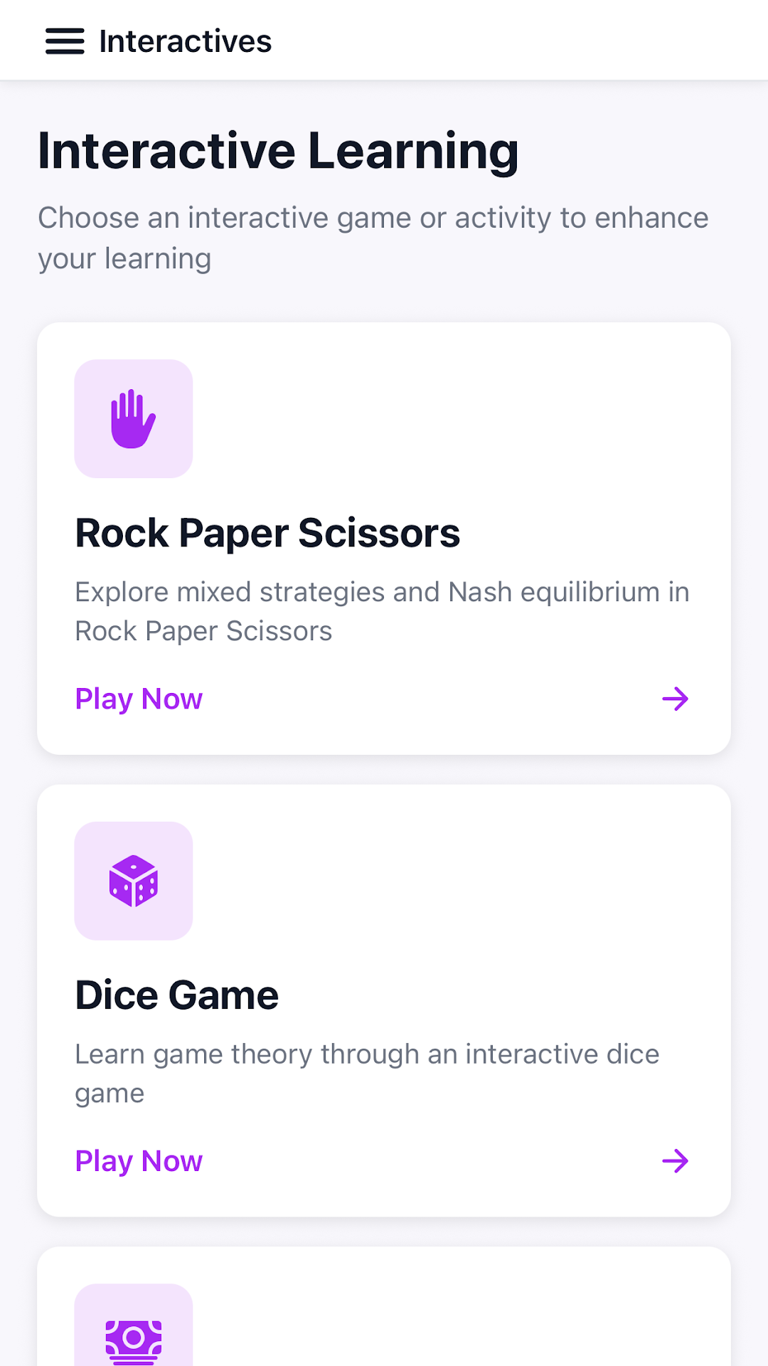 Interactive games