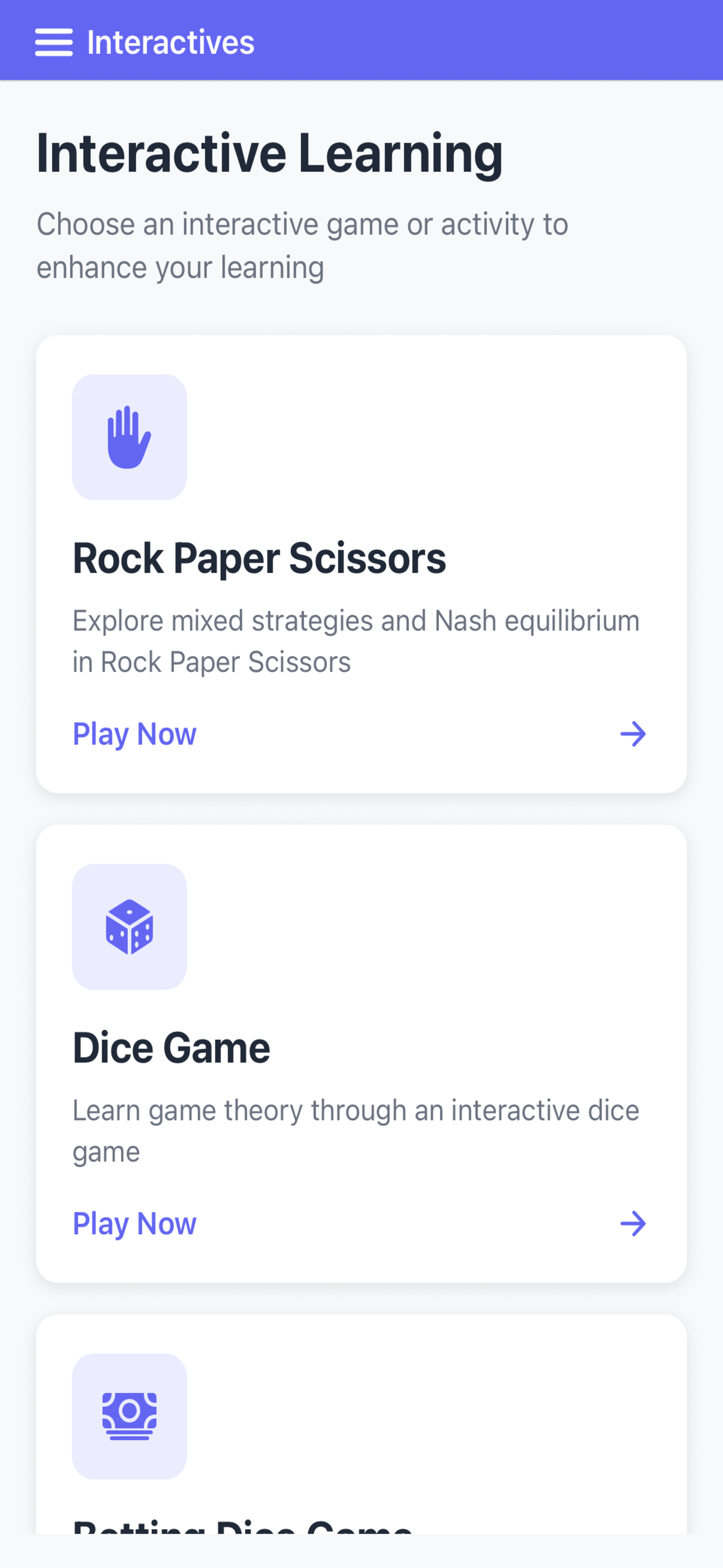 Interactive Games
